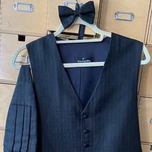 Tuxedo Accessories - Silk-Vest Cummerbund Bow Tie
